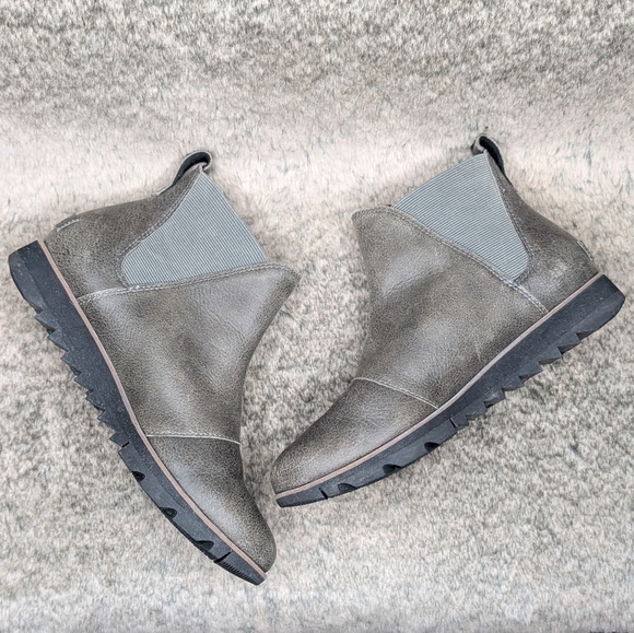 Sorel Harlow Chelsea Rain Boot Waterproof Leather Grey Women's 7.5 - Picture 10 of 13